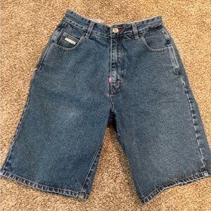 Denim Men’s Cargo-Style Shorts - Dark Blue